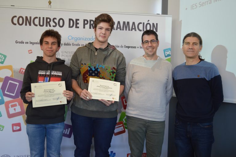 Menciones especiales Concursos de programación de la Universitat Politècnica de València en su Menciones especiales Concursos de programación de la Universitat Politècnica de València en su