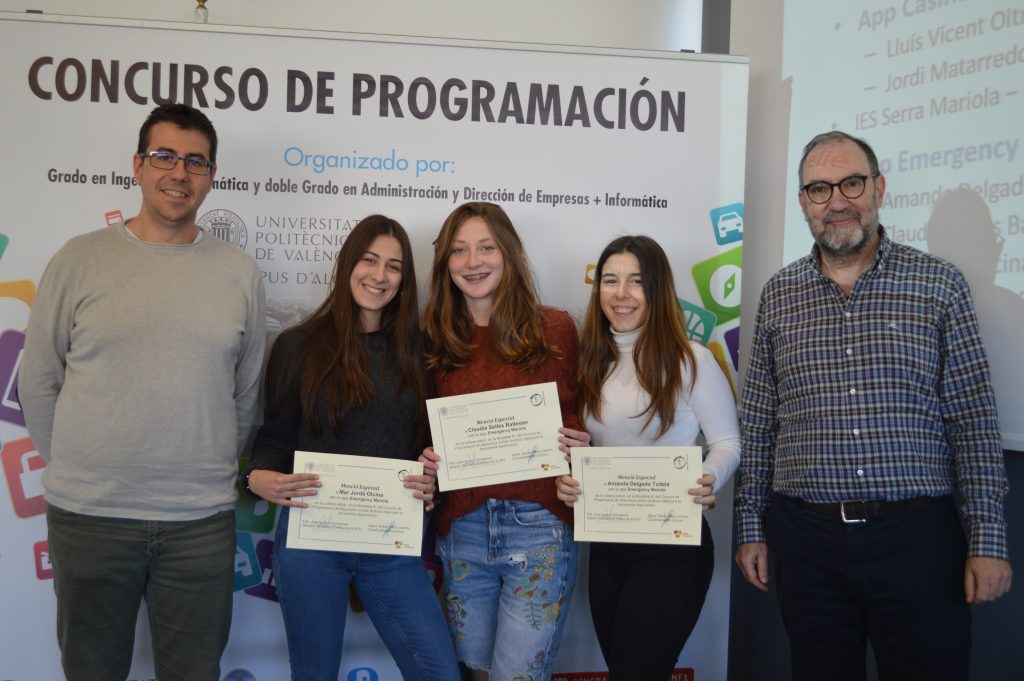 Menciones especiales Concursos de programación de la Universitat Politècnica de València en su Menciones especiales Concursos de programación de la Universitat Politècnica de València en su